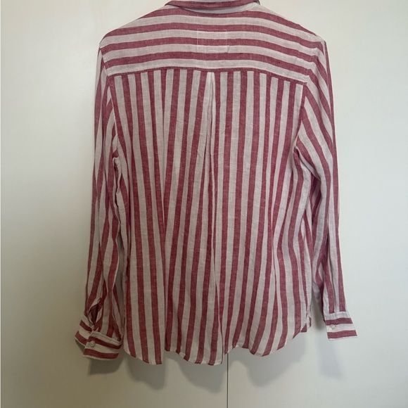Rails Charlie Carmine Strip Linen Button-Up - Picture 4 of 6